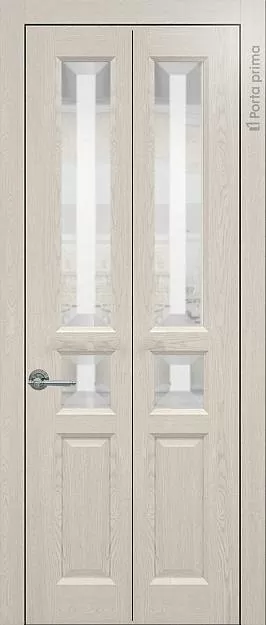 Межкомнатная дверь Porta Classic Imperia-R Книжка, цвет - Дуб шампань, Со стеклом (ДО)
