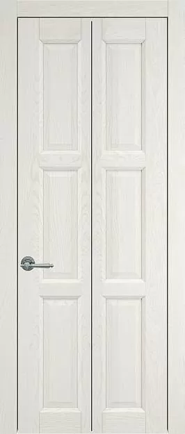 Межкомнатная дверь Porta Classic Milano Книжка, цвет - Белый ясень nano-flex, Без стекла (ДГ)