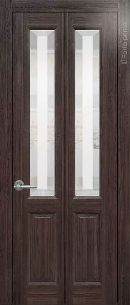 Межкомнатная дверь Porta Classic Dinastia Книжка, цвет - Венге Нуар, Со стеклом (ДО)