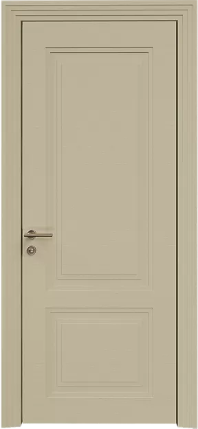 Межкомнатная дверь Dinastia Neo Classic Scalino, цвет - Серо-оливковая эмаль по шпону (RAL 7032), Без стекла (ДГ)